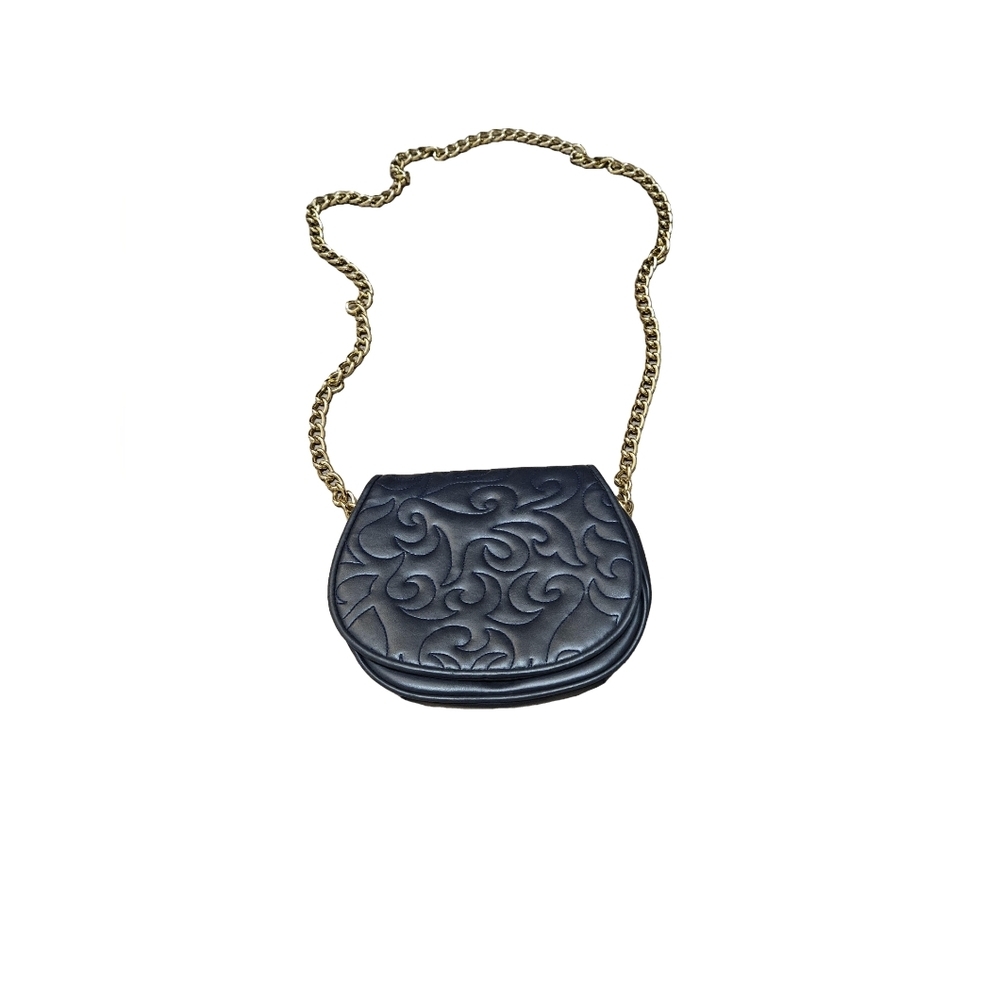 Elegant Navy Blue Quilted Shoulder Bag